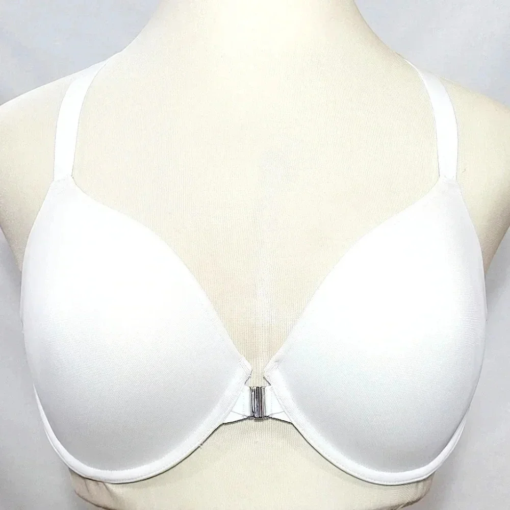 38DD Unveiled Felina Beautiful‎ Love Front Close Underwire Bra White NWT - Picture 8 of 12